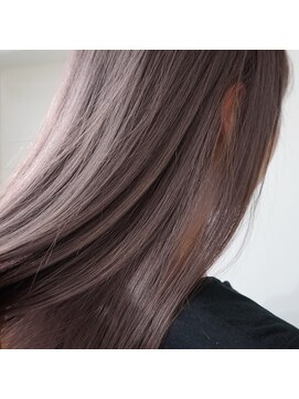 ヌード(nude) ラベンダーグレージュ×艶ストレートスタイル