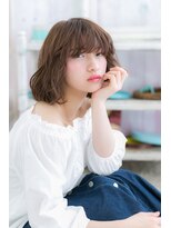 ミック 日暮里店(miq) 前髪パーマ厚めバング甘辛MIXフェミニンボブルフa1