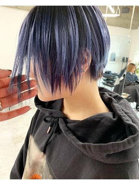 フロクシノーシナイヒリパイリフィケーション(Floccinaucinihilipilification) ミニボブ＆ネービーカラー