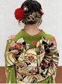 編み込みアレンジスタイル