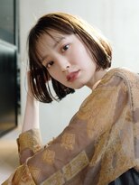 アルバム 池袋(ALBUM)&nbsp;ナチュラルストレートボブ_チェリーブラウンフェミニン_69091