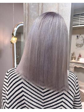 ガルボ ヘアー(garbo hair) #高知 #美容室 #パープル #シルバー #ブリーチ #10代 #20代