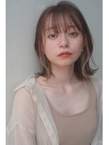 レジュアル(RESSUAL)&nbsp;前髪マチルダボブピンクベージュインナーグレージュ