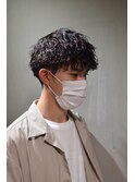 MEN'S HAIR/ハイライト/波巻き/マッシュパーマ/波巻きスパイラル