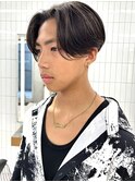 メンズセンターパートウルフシースルーマッシュ