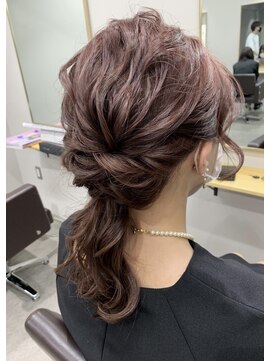 ユウル 横浜(juhl.) ヘアセット/ヘアアレンジ/暗めカラー/ピンクベージュ