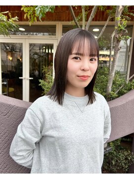 トップヘアー 玉島店(TOP HAIR) 《TOPHAIR 玉島店/ ベリー》プツッとボブ×ベージュブラウン