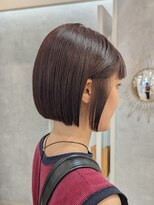 ポジ(poji)&nbsp;ボブ　ミルクティーベージュ　艶髪　髪質改善カラー　ショート