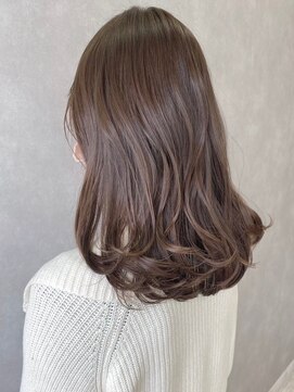 フレイムス ヘアアンドリラックス 赤羽店(Frames hair&relax) コテ巻きミディアム×透明感ブラウン