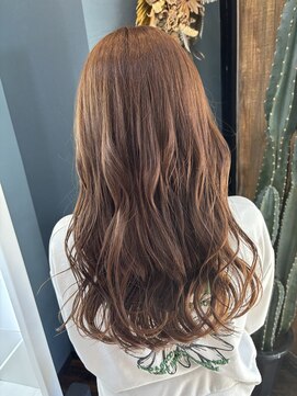ユニコヘア(unico hair) オレンジブラウン×ウェーブ