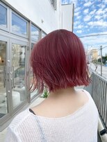 サロウィン 那覇店(SALOWIN)&nbsp;ミニボブチェリーレッドワインレッド髪質改善トリートメント