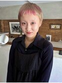 ピクシーショート セクションカラー ピンクカラー