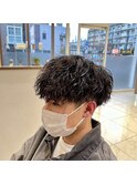 刈り上げVマッシュ/ツイストスパイラルパーマ