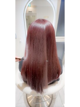 ジュエル(JEWEL) ラズベリーピンク　髪質改善トリートメント　ダブルカラー