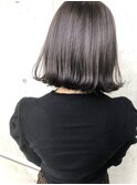 ダークグレージュ×ぱつっとボブ【みつ】