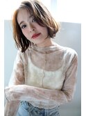 イメチェン外ハネボブ美髪ワイドバングふんわり抜け感ボブ