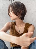 【GEEKS渋谷】ナチュラルショートウルフ/小顔/レイヤー/夏カラー