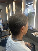 ５０代　メンズカット　アッシュグレー
