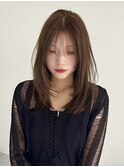 ミディアムレイヤー結べるレイヤーブリーチなしヘーゼルベージュ