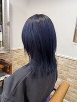 カミケン 黒岩店　kamiken・&nbsp;ラベンダーブルー/ミディアムレイヤー【カミケン黒岩店/福島】