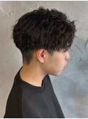 MEN’S HAIR/縦落ちツイストスパイラル/センターパート/群馬高崎