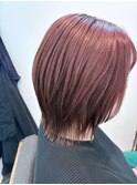 ボルドーカラーくびれボブ　【越谷】