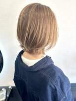 エルプラス(L plus) 大人可愛い丸みショートボブ×ベージュカラーで柔らかい印象に