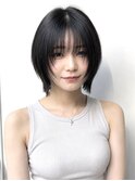 ハッシュボブミニボブ顔まわりレイヤー