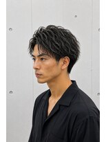 メンズ ラピス(Men's Lapis) 縦落ちツイスパ