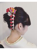 華やか和装アップ〈着物スタイル〉