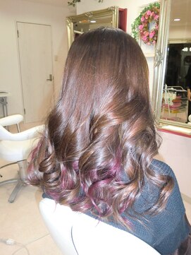 デザインヘアーピアジェ 八木店(DESIGN HAIR PIAGET) ☆ブラウン&バイオレット2色使いインナーカラー・キララTR☆