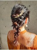 結婚式 パーティー  大人可愛い編みおろし ☆