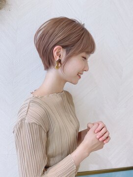 ロンド ストラーダ 心斎橋(Lond strada) ショート×ハイライト白髪ぼかし×シルキーベージュ[心斎橋]