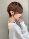 外ハネボブセクションカラーグラデーションカラーペールベージュ