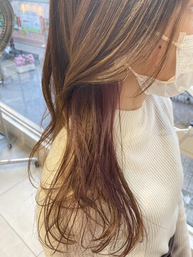 バブ バイネオリーブ(Bab by neolive) インナーカラー☆ナチュラルピンク