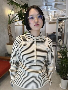 ヒュージ 三軒茶屋(huge) 透明感カラー×ミニボブ__ニュアンスカラー透明感Aラインボブ