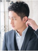 爽やか七三分けオールバックのビジカジショートi札幌月寒