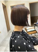 乾かしただけでまとまるミニボブ/髪質改善スト/アッシュブラウン