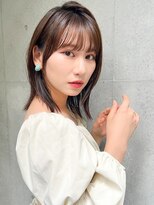 オーブ ヘアー ノエル 青森市青葉店(AUBE HAIR noelle)&nbsp;大人ロブヘア/20代30代40代/外ハネ/シアーブラウン