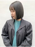 黒髪ボブ/ミニボブ/丸みボブ/ボブ/内巻きボブ［渋谷］