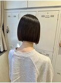 大人綺麗ボブ/藤沢/髪質改善縮毛矯正/ショート/脱白髪染め透明感