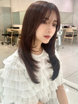 エジョン 三鷹店(Aejon) レイヤーロング/ヘルシースタイル/韓国ヘア/ベビーピンク/吉祥寺