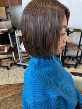 イーストハムヘッドショップ(EAST HAM head shop) ストレートボブ/髪質改善カラー/ブラウンベージュ