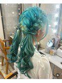 編み込みツイン