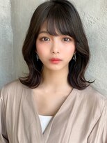 プラチナ(PLATINA) くびれヘア流し前髪暗髪カラーダブルカラーブルーブラック