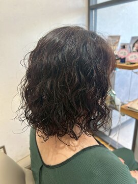 ヘア ルーナ バイ アプリーレ(hair lune by Aprire) 30代40代50代ゆるふわデジタルパーマ白髪染めスタイル