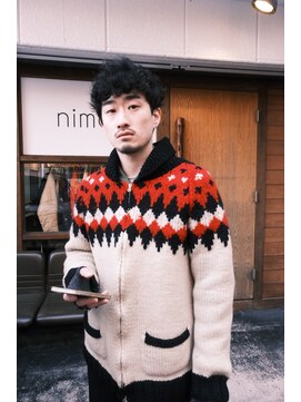 ソーレ(sole) yosuke寝癖パーマメンズミディアムパーマ無造作パーマ