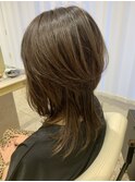 40代50代60代くびれウルフヘア艶カラー白髪ぼかしミディアム