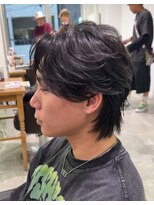 オーシャントーキョー 心斎橋(OCEAN TOKYO WEST)&nbsp;フェザーパーマ黒髪ウルフセンターパート