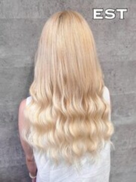 エスト 大阪梅田(EST) レミー100%/53cm☆シールエクステ60枚+ブリーチカラー